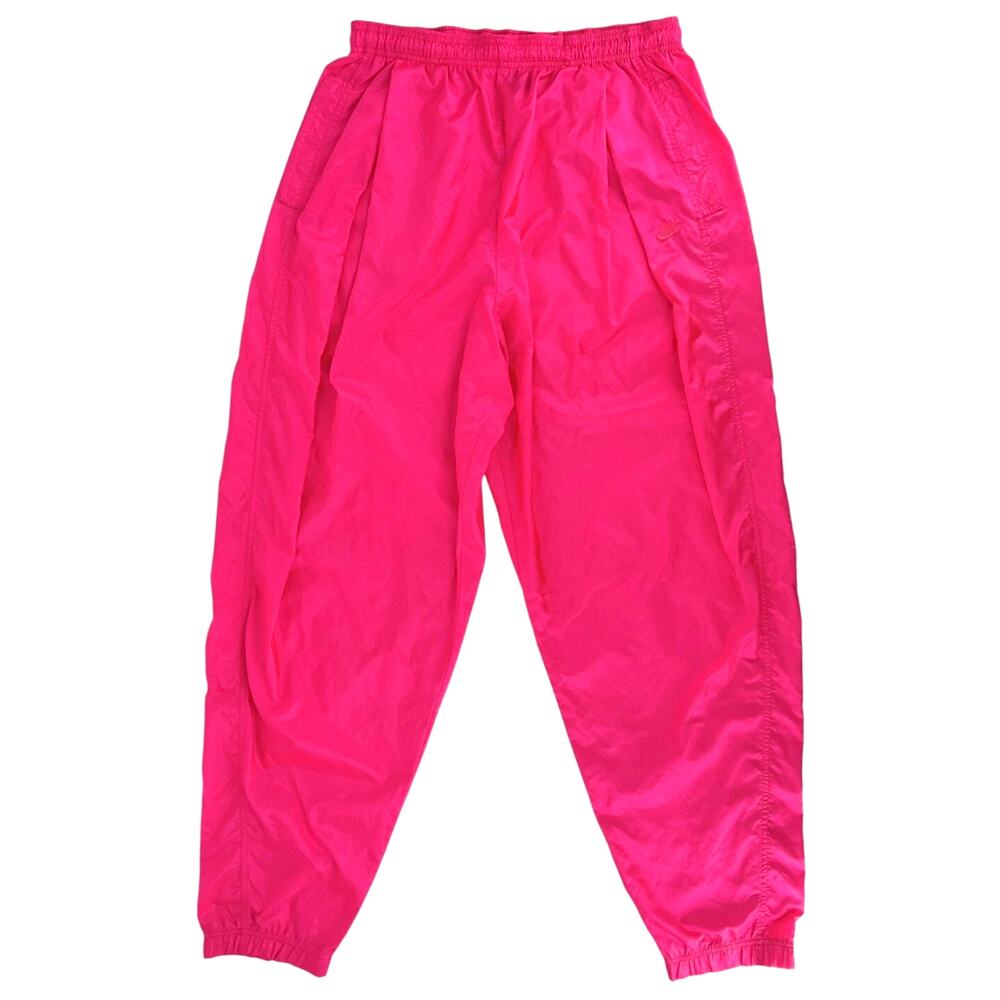 90s Nike Elite hot pink nylon pants 1990s vintage Retrosport retro sport XL